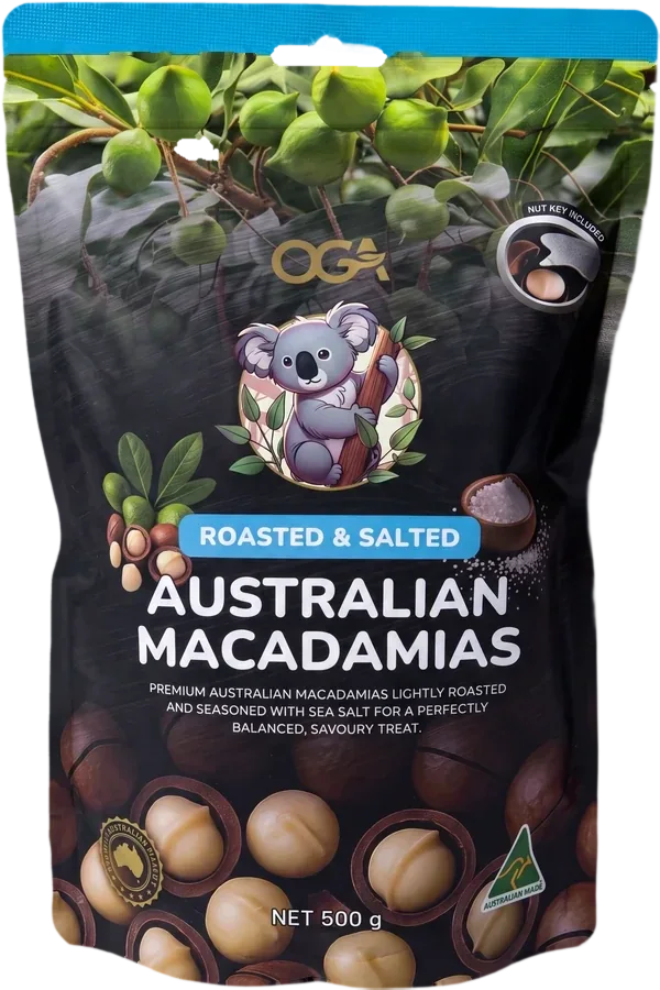 Australian Macadamias, Roasted & Salted, 500 g