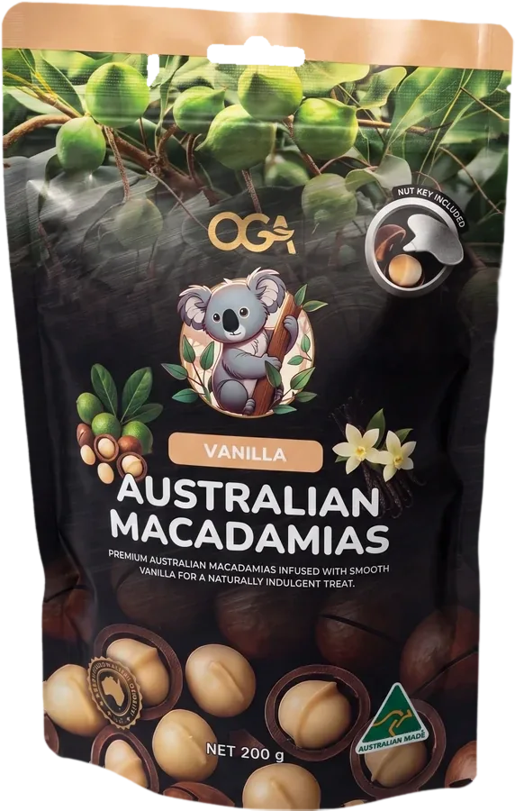 Australian Macadamias, Vanilla, 200 g